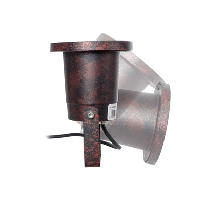 GloboStar® GARDELINI 61484 Καρφωτό Κινούμενο Φωτιστικό Σποτ Κήπου με Ντουί 1 x GU10 VDE Certified AC 220-240V Αδιάβροχο IP65 - Σώμα Αλουμινίου & Υψηλής Αντοχής Tempered Glass & Μ40cm VDE Καλώδιο Σύνδεσης - Φ10 x Υ30cm - Καφέ Εφέ Σκουριάς - 5 Χρόνια Εγγύηση