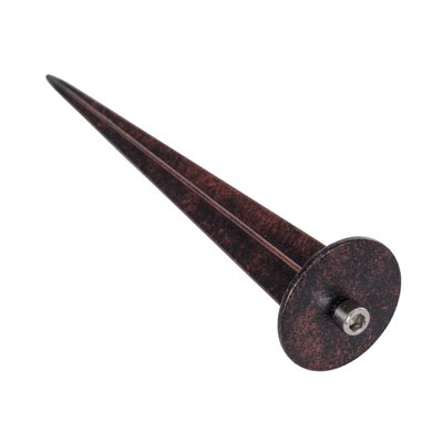 GloboStar® GARDELINI 61484 Καρφωτό Κινούμενο Φωτιστικό Σποτ Κήπου με Ντουί 1 x GU10 VDE Certified AC 220-240V Αδιάβροχο IP65 - Σώμα Αλουμινίου & Υψηλής Αντοχής Tempered Glass & Μ40cm VDE Καλώδιο Σύνδεσης - Φ10 x Υ30cm - Καφέ Εφέ Σκουριάς - 5 Χρόνια Εγγύηση