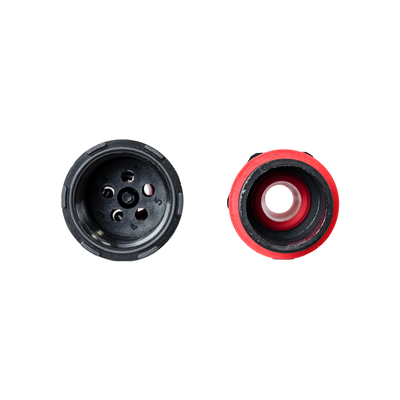 GloboStar® FAST-CONNECT 69916 Διπλός Ι Αδιάβροχος IP68 Σύνδεσμος Ταχείας Σύνδεσης & Διακλάδωσης Καλωδίων - 1 x Είσοδος & 1 x Έξοδος - Εσωτερική Τριπλή Κλέμα με Συμβατή Διατομή Καλωδίων 3 x 0.5mm² έως 3 x 4mm² - 450V 24A Max - Φ3 x Υ10.5cm - Μαύρο - 5 Years Warranty