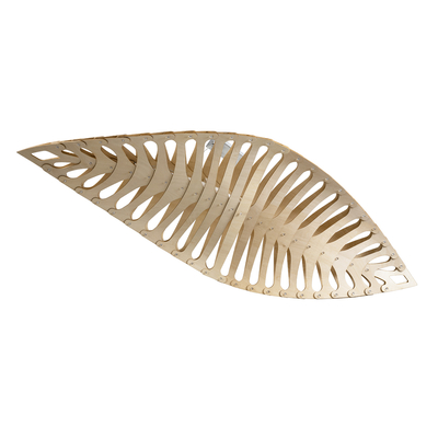 GloboStar® NANI 02285 Μοντέρνο Κρεμαστό Φωτιστικό Πλέγμα LED 36W 2880lm 120° AC 220-240V IP20 Φυσικό Λευκό 4500K Μπεζ Ξύλο - Μ48 x Π48 x Υ18cm - 2 Xρόνια Εγγύηση