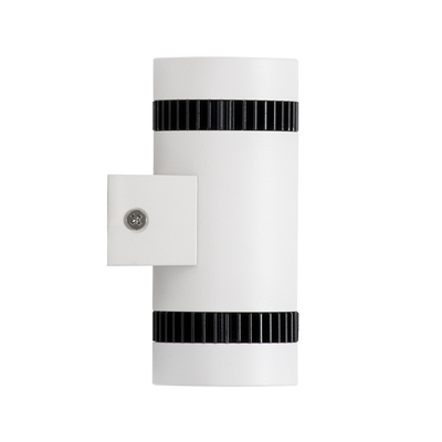 GloboStar® CANNONAL 60575 Φωτιστικό Τοίχου - Απλίκα Αρχιτεκτονικού Φωτισμού Εσωτερικού Χώρου Up & Down LED 10W 1150lm 30° AC 220-240V IP20 Μ5 x Π6.5 x Υ11cm - Θερμό Λευκό 2700K - Λευκό με Μαύρο - Bridgelux Chip - 3 Χρόνια Εγγύηση