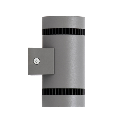 GloboStar® CANNONAL 60576 Φωτιστικό Τοίχου - Απλίκα Αρχιτεκτονικού Φωτισμού Εσωτερικού Χώρου Up & Down LED 10W 1150lm 30° AC 220-240V IP20 Μ5 x Π6.5 x Υ11cm - Θερμό Λευκό 2700K - Γκρι Ανθρακί με Μαύρο - Bridgelux Chip - 3 Χρόνια Εγγύηση