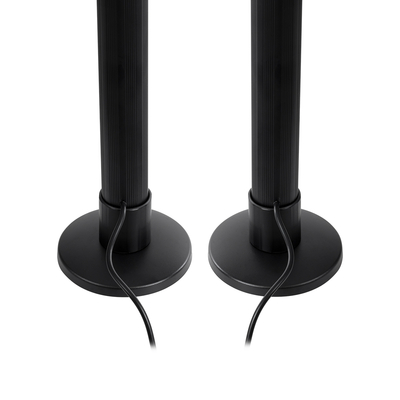 GloboStar® DIGICOLUMN 90760 Σετ 2 Μοντέρνα Επιτραπέζια Φωτιστικά Γραφείου Digital Pixel Symphony Bars LED 16W 1280lm 180° DC 5V με USB 2.0 IP20 - Εναλλαγή Φωτισμού μέσω Τηλεχειριστηρίου - Πολύχρωμα RGB - Dimmable - Μαύρο - Φ3 x Υ45cm - Συσκευασία 2 Τεμαχίων - 2 Χρόνια Εγγύηση