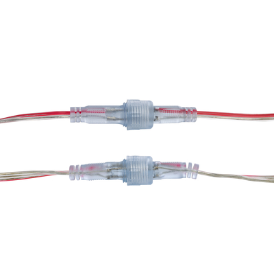 GloboStar® CON-NEONIO 90769 Σετ Αδιάβροχων IP68 Καλωδίων Σύνδεσης για όλες τις NEONIO Digital Neon Flex LED 14.4W/m 12VDC - Διάφανα - Φ1.5 x Μήκος Καλωδίου 15cm