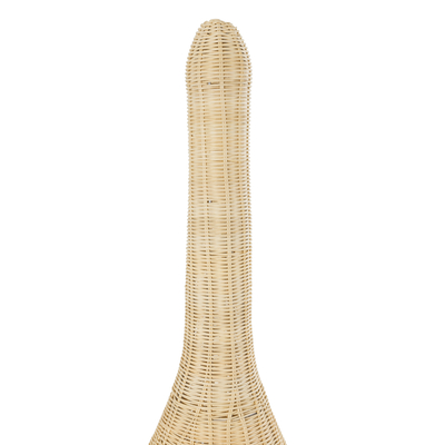 GloboStar® PARADIS 01844 Boho Επιδαπέδιο Φωτιστικό Μονόφωτο 1 x E27 IP20 Μπεζ Ξύλο - Μ35 x Π35 x Υ120cm