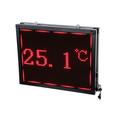 GloboStar® DISPLAY 90288 LED Scrolling Display 64x48cm - Κυλιόμενη Ψηφιακή Πινακίδα / Επιγραφή Διπλής Όψης P10 LED SMD AC 220-240V - Λειτουργία μέσω Wi-Fi με Εφαρμογή APP - Αισθήτηρας Θερμοκρασίας και Υγρασίας - Αδιάβροχο IP65 - Μ70 x Π11 x Υ54.5cm - Κόκκινο - 1 Χρόνο Εγγύηση