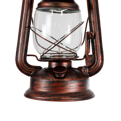 GloboStar® BARBAROSSA 01707 Vintage Κρεμαστό Φωτιστικό Ανάρτηση Μονόφωτο 1 x E27 IP20 Χάλκινο Μέταλλο, Διάφανο Γυαλί με Μπεζ Σχοινί - Μ18 x Π18 x Υ28cm