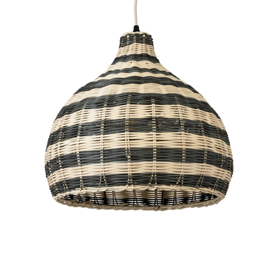 GloboStar® JAMAICA 01954 Boho Κρεμαστό Φωτιστικό Καμπάνα Μονόφωτο 1 x E27 IP20 Μπεζ & Χακί Ξύλο - Μ40 x Π40 x Υ37cm