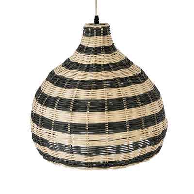 GloboStar® JAMAICA 01954 Boho Κρεμαστό Φωτιστικό Καμπάνα Μονόφωτο 1 x E27 IP20 Μπεζ & Χακί Ξύλο - Μ40 x Π40 x Υ37cm