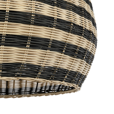 GloboStar® JAMAICA 01955 Boho Κρεμαστό Φωτιστικό Καμπάνα Μονόφωτο 1 x E27 IP20 Μπεζ & Χακί Ξύλο - Μ60 x Π60 x Υ60cm