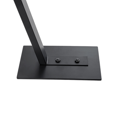 GloboStar® KELSIE 02029 Μοντέρνο Επιδαπέδιο Φωτιστικό Μονόφωτο 1 x E27 IP20 Μαύρο Μέταλλο, Μαύρο Ύφασμα με Μπεζ Ξύλο - Μ40 x Π125 x Υ140cm