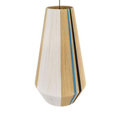 GloboStar® SALERNO 02079 Boho Κρεμαστό Φωτιστικό Πλέγμα Μονόφωτο 1 x E27 IP20 Πολύχρωμο Σχοινί - Μ50 x Π50 x Υ90cm