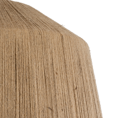 GloboStar® PUERTORICO 02093 Boho Κρεμαστό Φωτιστικό Καμπάνα Τρίφωτο 3 x E27 IP20 Μπεζ & Λευκό Σχοινί - Μ80 x Π80 x Υ80cm