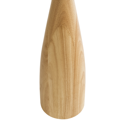 GloboStar® BERKBAY 02318 Boho Επιδαπέδιο Φωτιστικό Μονόφωτο 1 x E27 IP20 Μπεζ Ξύλο με Μπεζ Ύφασμα - Μ50 x Π50 x Υ150cm