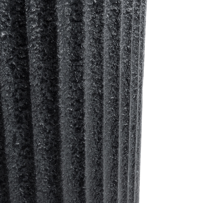 GloboStar® Artificial Garden MATERA 20734 Επιδαπέδιο Πολυεστερικό Τσιμεντένιο Κασπώ Γλάστρα - Flower Pot Μαύρο Φ42 x Υ90cm