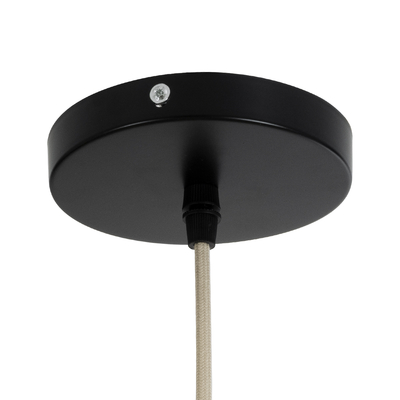 GloboStar® HIROKA 02046 Boho Κρεμαστό Φωτιστικό Καμπάνα Μονόφωτο 1 x E27 IP20 Μπεζ Ξύλο - Μ100 x Π100 x Υ110cm