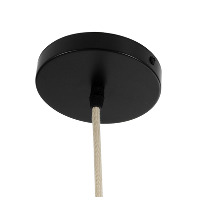 GloboStar® KAIA 02346 Boho Κρεμαστό Φωτιστικό Καμπάνα Μονόφωτο 1 x E27 IP20 Μπεζ Ξύλο - Μ60 x Π60 x Υ20cm