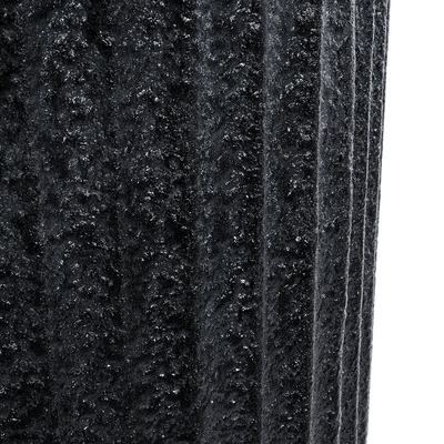 GloboStar® Artificial Garden MATERA 20733 Επιδαπέδιο Πολυεστερικό Τσιμεντένιο Κασπώ Γλάστρα - Flower Pot Μαύρο Φ42 x Υ120cm