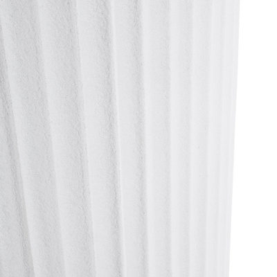 GloboStar® Artificial Garden MARSALA 20735 Επιδαπέδιο Πολυεστερικό Τσιμεντένιο Κασπώ Γλάστρα - Flower Pot Λευκό Φ41 x Υ120cm