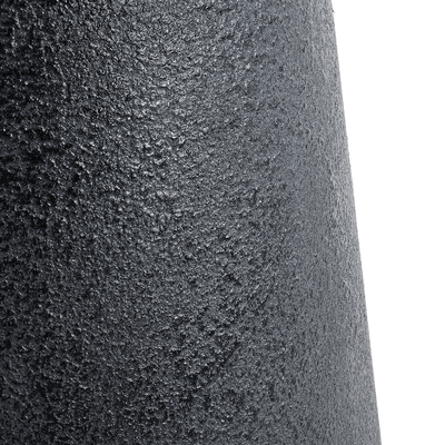 GloboStar® Artificial Garden SOHO 20790 Επιδαπέδιο Πολυεστερικό Τσιμεντένιο Κασπώ Γλάστρα - Flower Pot Μαύρο Φ60 x Υ90cm