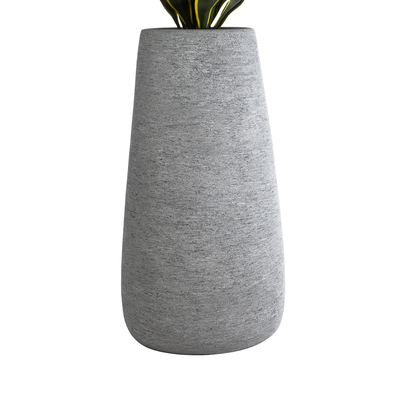 GloboStar® Artificial Garden OXFORD 20795 Επιδαπέδιο Πολυεστερικό Τσιμεντένιο Κασπώ Γλάστρα - Flower Pot Γκρι Μ45 x Π49 x Υ90cm