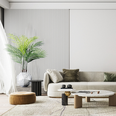 GloboStar® Artificial Garden BRIXTON 20783 Επιδαπέδιο Πολυεστερικό Τσιμεντένιο Κασπώ Γλάστρα - Flower Pot Λευκό Μ38 x Π38 x Υ38cm