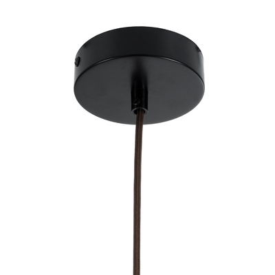 GloboStar® BEADS 00695 Vintage Κρεμαστό Φωτιστικό Ανάρτηση Μονόφωτο 1 x E27 IP20 Καφέ Ξύλο - Μ4 x Π4 x Υ43cm