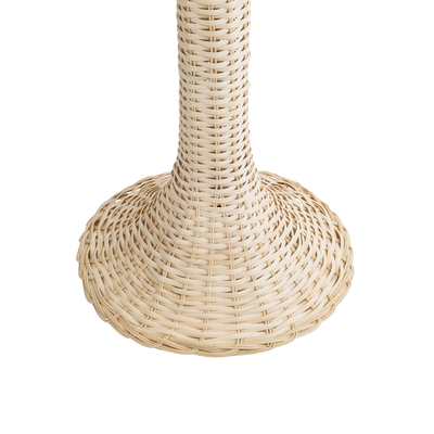 GloboStar® ALADDIN 02051 Boho Επιδαπέδιο Φωτιστικό Μονόφωτο 1 x E27 IP20 Μπεζ Ξύλο - Μ50 x Π50 x Υ150cm