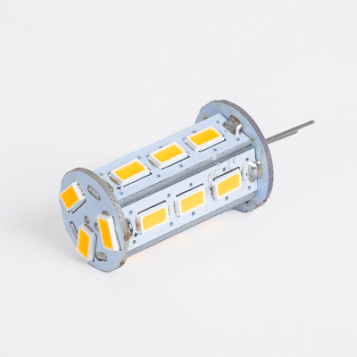 GloboStar® 76134 Λάμπα LED G4 SMD 5630 5W 550lm 320° DC 12-24V IP20 Φ1.8 x Υ4.3cm Θερμό Λευκό 2700K Dimmable - 2 Χρόνια Εγγύηση