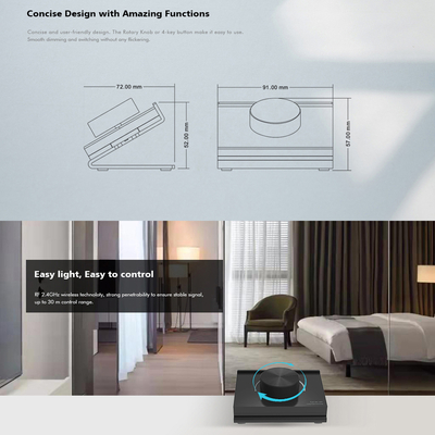 GloboStar® 73123 RK1 SKYDANCE Ασύρματο Χειριστήριο RF 2.4Ghz & Push Dimming 1 Group για όλα τα Μονόχρωμα SKYDANCE Controller DC 3V 1 x CR2032 - IP20 Μ9.1 x Π7.2 x Υ5.7cm - 5 Χρόνια Εγγύηση