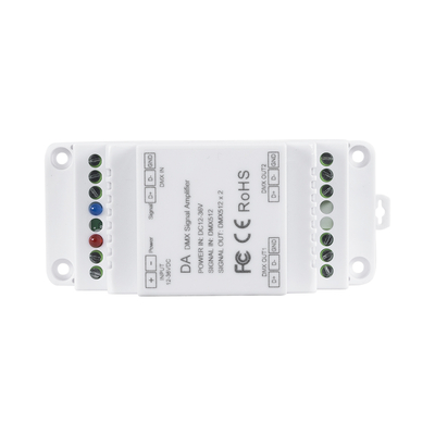 GloboStar® 73137 DA SKYDANCE DC DMX512 Signal Amplifier Din Rail Ράγας 2 Καναλιών DC 12-48V - IP20  Μ11.5 x Π5 x Υ6.5cm - 5 Χρόνια Εγγύηση
