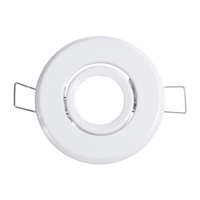 GloboStar® DELTA 77800 Χωνευτό Κινούμενο Στρόγγυλο Σποτ Οροφής για Λάμπα MR11 με Βάση GU5.3 ή GU10 - IP20 - Μεταλλικό - Φ70 x Υ21mm - Λευκό - 5 Χρόνια Εγγύηση