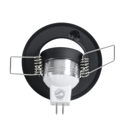 GloboStar® DELTA 77801 Χωνευτό Κινούμενο Στρόγγυλο Σποτ Οροφής για Λάμπα MR11 με Βάση GU5.3 ή GU10 - IP20 - Μεταλλικό - Φ70 x Υ21mm - Μαύρο - 5 Χρόνια Εγγύηση