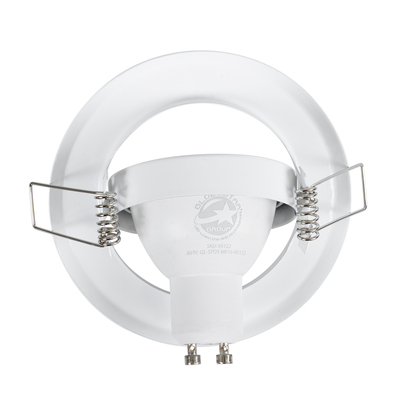 GloboStar® DELTA 77814 Χωνευτό Κινούμενο Στρόγγυλο Σποτ Οροφής για Λάμπα MR16 με Βάση GU5.3 ή GU10 - IP20 - Μεταλλικό - Φ92 x Υ28mm - Λευκό - 5 Χρόνια Εγγύηση