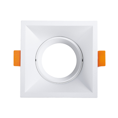 GloboStar® ALPHA 77832 Χωνευτό Κινούμενο Τετράγωνο Σποτ Οροφής για Λάμπα MR16/GU10 - IP20 - Χυτό Αλουμίνιο - Μ9 x Π9 x Υ4.5cm - Λευκό - 5 Χρόνια Εγγύηση