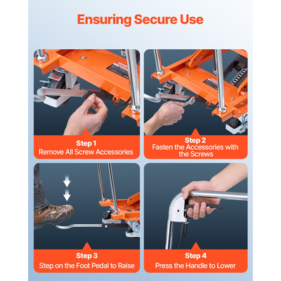 VEVOR 120 cm Hydraulic Lift Table Double Scissor Lift Cart 226,8 kg Αντιολισθητικό μαξιλαράκι