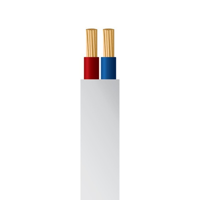 ΚΑΛΩΔΙΟ ΕΥΚΑΜΠΤΟ ΟΒΑΛ H05V2V2-F 2X0,75mm² ΛΕΥΚΟ (100m/roll)