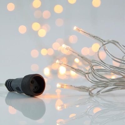ΣΕΙΡΑ, 100 LED 3mm, 31V, ΕΠΕΚΤΑΣΗ ΩΣ 3, ΜΕ ΜΕΤΑΣΧΗΜΑΤΙΣΤΗ, ΠΡΟΕΚΤΑΣΗ ΠΑΡΟΧΗΣ 300cm, ΔΙΑΦΑΝΟ ΚΑΛΩΔΙΟ, ΘΕΡΜΟ ΛΕΥΚΟ LED,ΑΝΑ 5cm,ΙP44