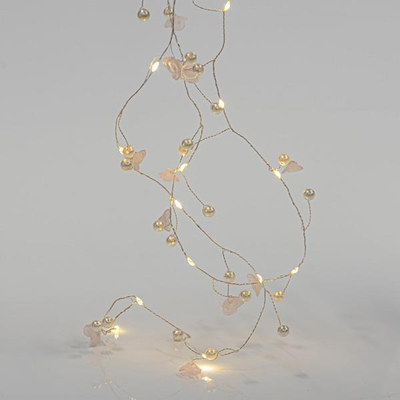 ΣΕΙΡΑ, 20 MINI LED, ΜΕ ΑΚΡΥΛΙΚΑ ΛΟΥΛΟΥΔΙΑ ΚΑΙ ΠΕΡΛΕΣ, ΜΠΑΤΑΡΙΑΣ 2xAA, TIMER, ΑΣΗΜΙ ΧΑΛΚΙΝΟ ΚΑΛΩΔΙΟ, ΘΕΡΜΟ ΛΕΥΚΟ LED, ΑΝΑ 7,5cm, ΠΡΟΕΚΤΑΣΗ ΠΑΡΟΧΗΣ 50cm, IP20