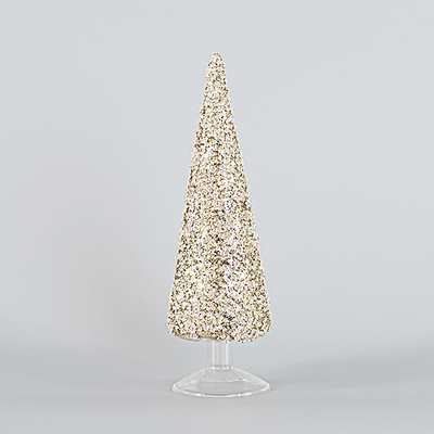 ΓΥΑΛΙΝΟ ΔΕΝΤΡΑΚΙ, ΣΑΜΠΑΝΙ ΜΕ GLITTER, 9x29cm