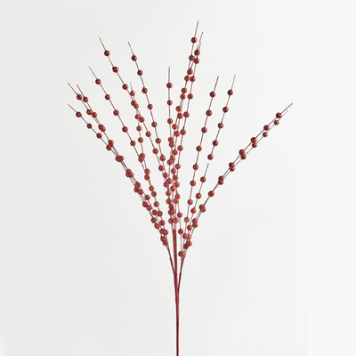ΚΛΑΔΙ, ΚΟΚΚΙΝΟ, ΜΕ ΓΚΛΙΤΕΡ ΠΕΡΛΕΣ, 150cm