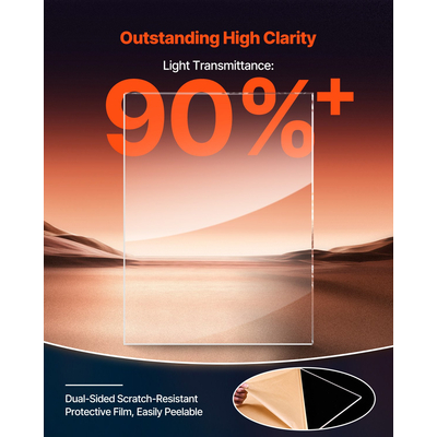 VEVOR 1-pack Plexiglass Ακρυλικό φύλλο 36 x 48 ιντσών Πλαστικό φύλλο πάχους 1/4 ίντσας