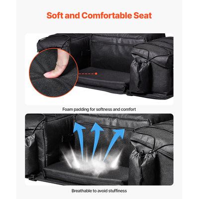 VEVOR 50L ATV Πίσω τσάντα αποθήκευσης 600D Oxford υφασμάτινη πίσω τσάντα φορτίου & μαξιλάρι σφουγγαριού