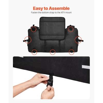 VEVOR 60L ATV Πίσω τσάντα αποθήκευσης 600D Oxford υφασμάτινη τσάντα φορτίου με αδιάβροχο κάλυμμα