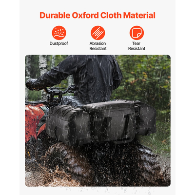 VEVOR 74L ATV Rear Storage Bag 600D Oxford Cloth Πίσω τσάντα φορτίου & μαξιλάρι σφουγγαριού