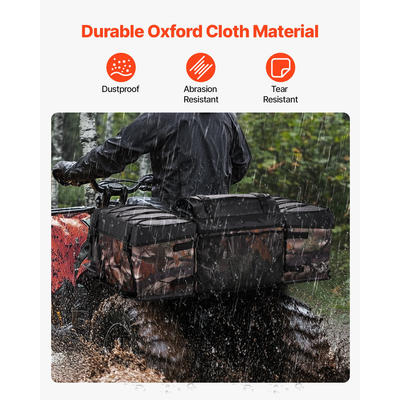 VEVOR 68L ATV Rear Storage Bag 600D Oxford Cloth Πίσω τσάντα φορτίου & μαξιλάρι σφουγγαριού