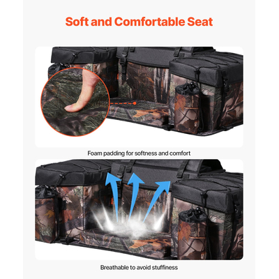 VEVOR 68L ATV Rear Storage Bag 600D Oxford Cloth Πίσω τσάντα φορτίου & μαξιλάρι σφουγγαριού