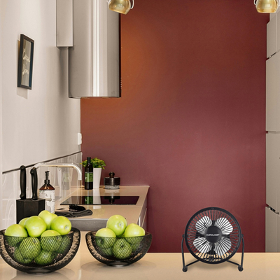 ΑΝΕΜΙΣΤΗΡΑΣ ΕΠΙΤΡΑΠΕΖΙΟΣ ΜΕΤΑΛΛΙΚΟΣ MINI ΜΕ USΒ ΜΑΥΡΟΣ Φ10 4W 5V