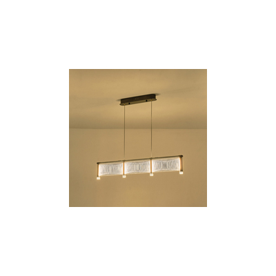 ΦΩΤΙΣΤΙΚΟ ΚΡΕΜΑΣΤΟ ΑΚΡΥΛΙΚΟ 3ΦΩΤΟ 3Χ16W 3000K 4320Lm  1000X270X160mm ΓΑΛΛΙΚΟ ΧΡΥΣΟ ARTE ILLUMINA RAVENA