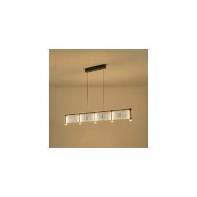 ΦΩΤΙΣΤΙΚΟ ΚΡΕΜΑΣΤΟ ΑΚΡΥΛΙΚΟ 4ΦΩΤΟ 4Χ15W 3000K 5400Lm 1300 X270 X160mm ΓΑΛΛΙΚΟ ΧΡΥΣΟ ARTE ILLUMINA RAVENA